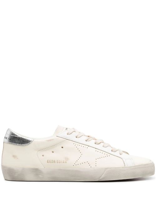 Light beige/white/silver-tone men's sneaker Golden Goose | GMF00105F00535015260